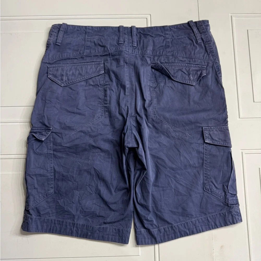 Boss Orange Mens Sheridan Cargo Shorts Size 36R Blue Light Distressing - Picture 6 of 6